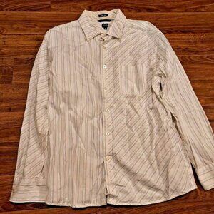 Oakley Shirt Mens Large White Black Checks Long Sleeve Casual Button Front